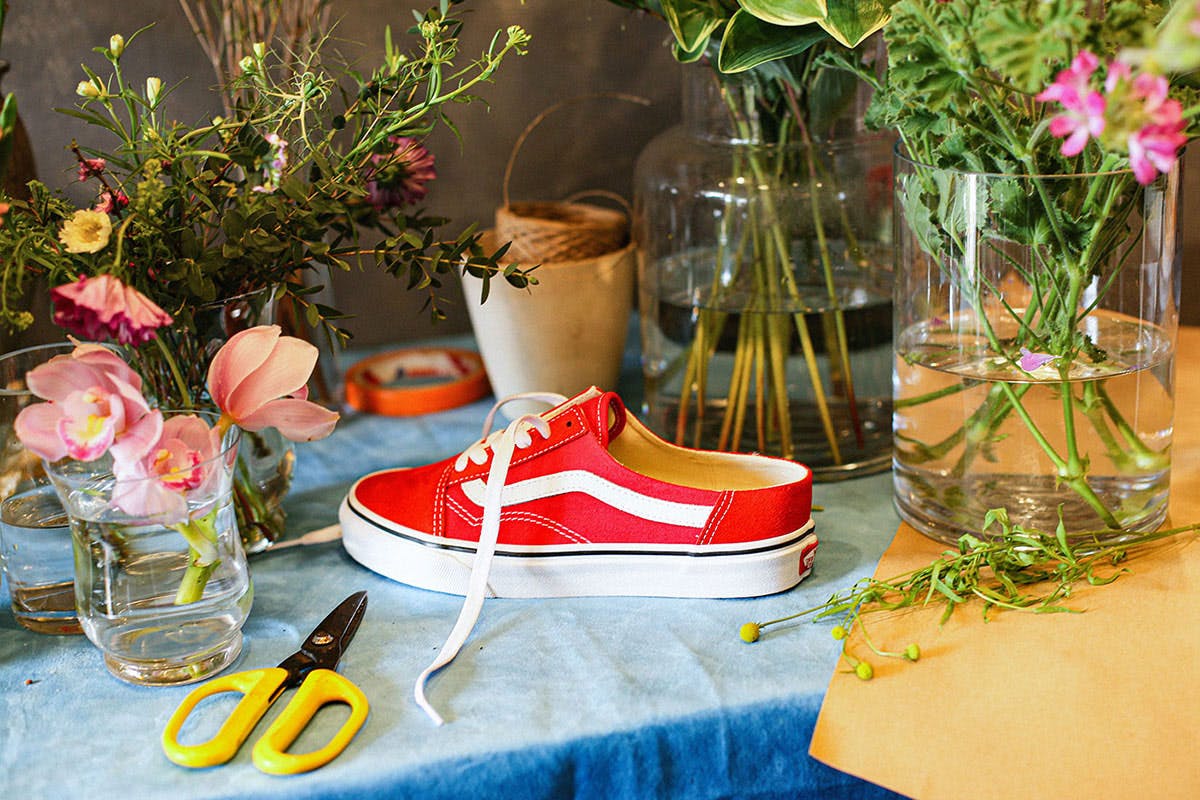 vans old skool mule green